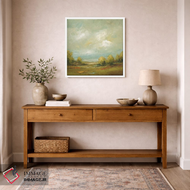 تابلو انتزاعی مزارع تابستانی ۴ اثر لیزا ریجرز - D4W