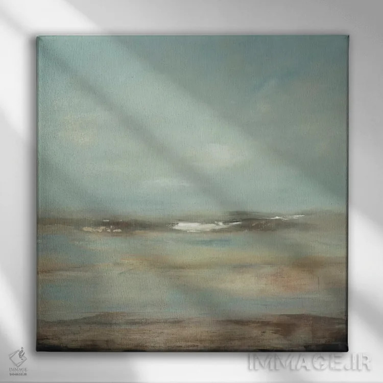 تابلو انتزاعی روز تابستانی اثر لیزا ریجرز - نمای روبهرو روی دیوار