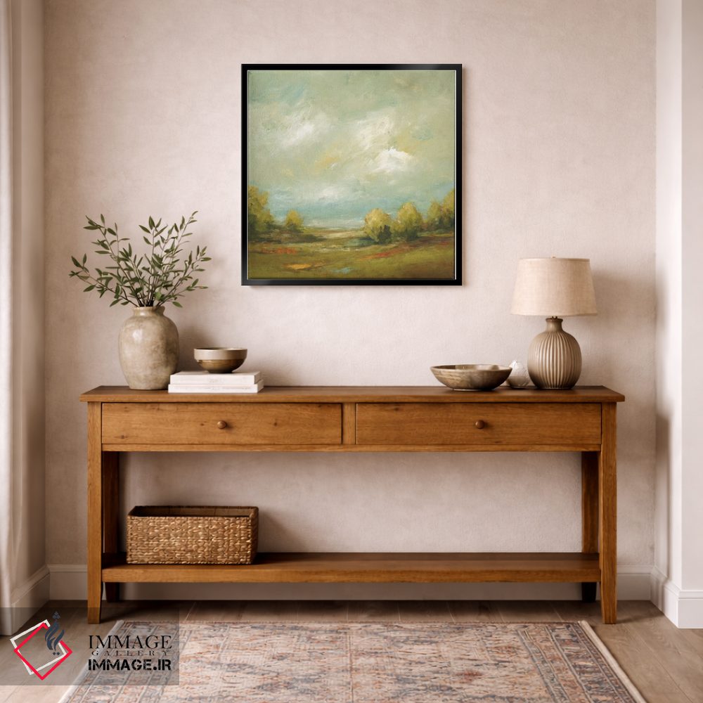 تابلو انتزاعی مزارع تابستانی ۴ اثر لیزا ریجرز - D5B