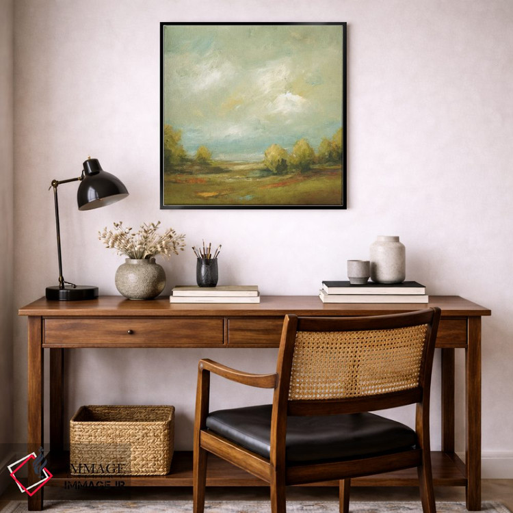 تابلو انتزاعی مزارع تابستانی ۴ اثر لیزا ریجرز - D6B