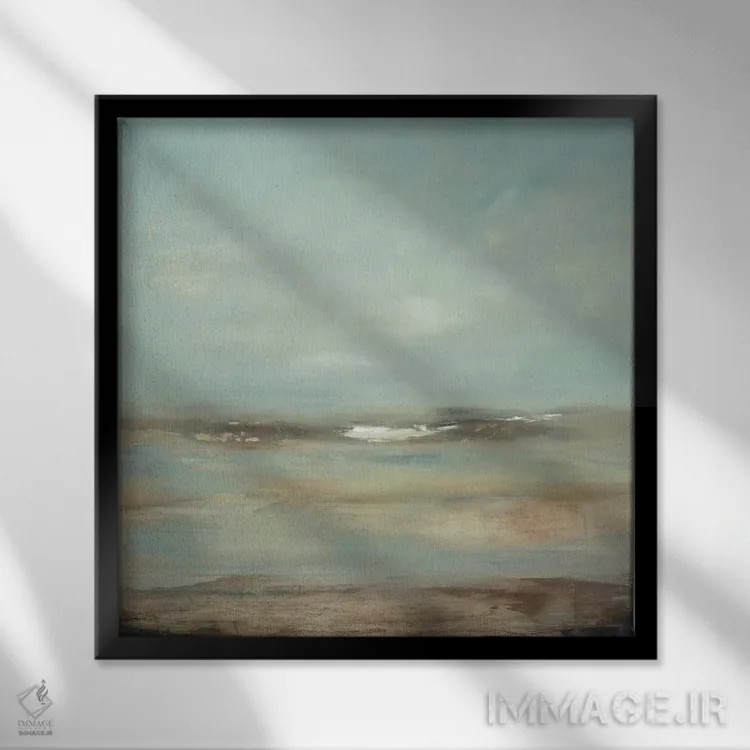 تابلو انتزاعی روز تابستانی اثر لیزا ریجرز - نمای قابدار مشکی