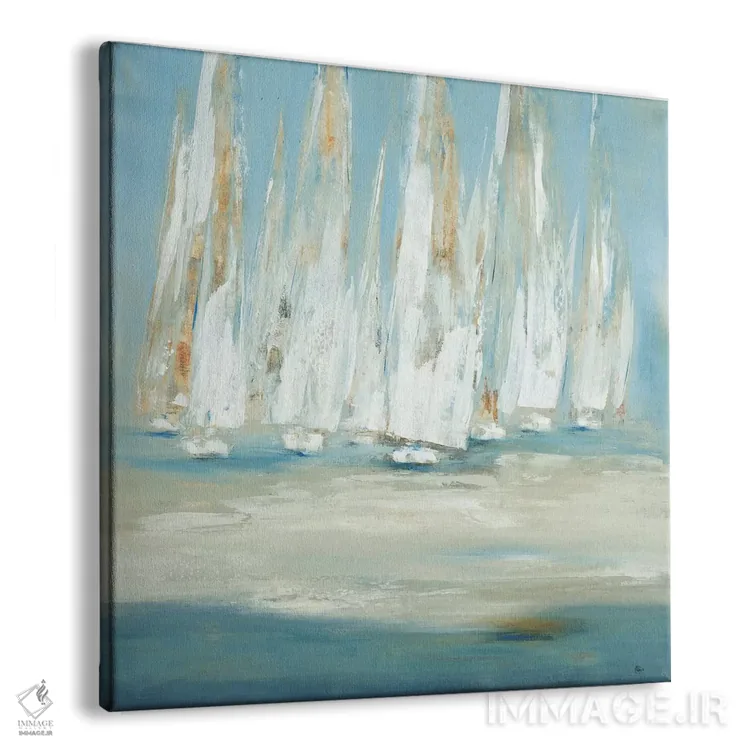 تابلو انتزاعی مسابقه قایق رانی اثر لیزا ریجرز - نمای پرسپکتیو محصول