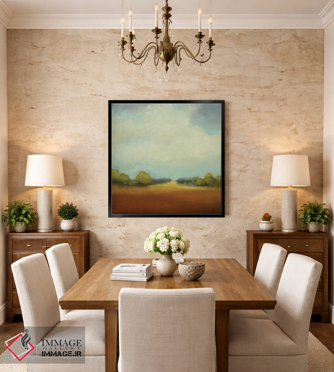 تابلو انتزاعی چشم انداز رنگارنگ اثر لیزا ریجرز - D3B