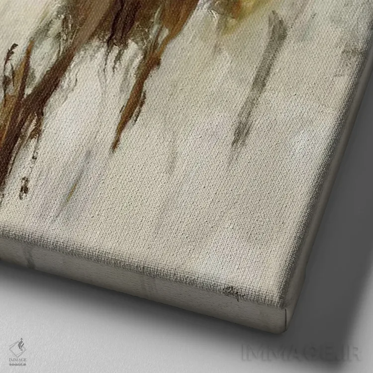 تابلو دکوراتیو اسب سوار اثر لیزا ریجرز - نمای نزدیک بافت بوم