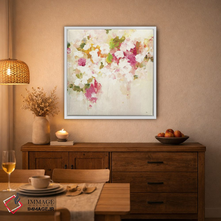 تابلو انتزاعی الهام گر گل ها ۳ اثر لیزا ریجرز - D2W