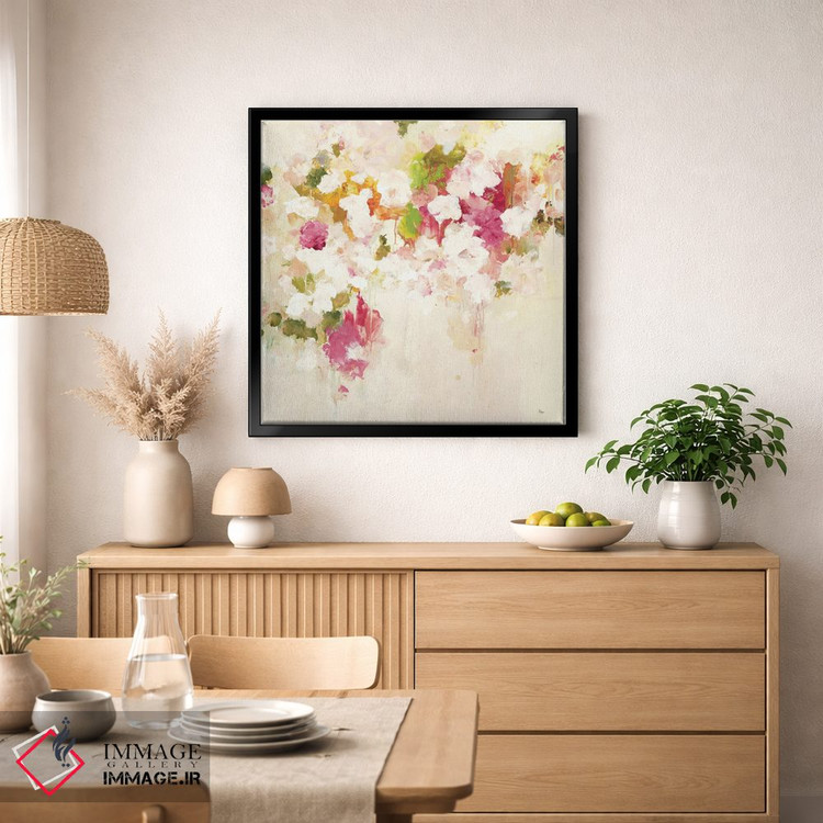 تابلو انتزاعی الهام گر گل ها ۳ اثر لیزا ریجرز - D1B