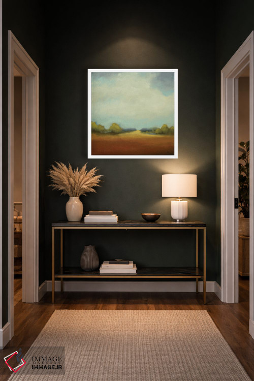 تابلو انتزاعی چشم انداز رنگارنگ اثر لیزا ریجرز - D5W