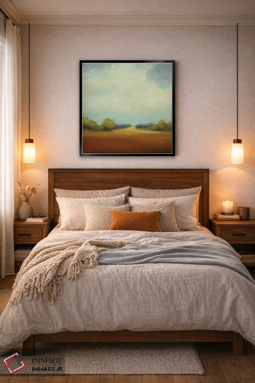 تابلو انتزاعی چشم انداز رنگارنگ اثر لیزا ریجرز - D6B