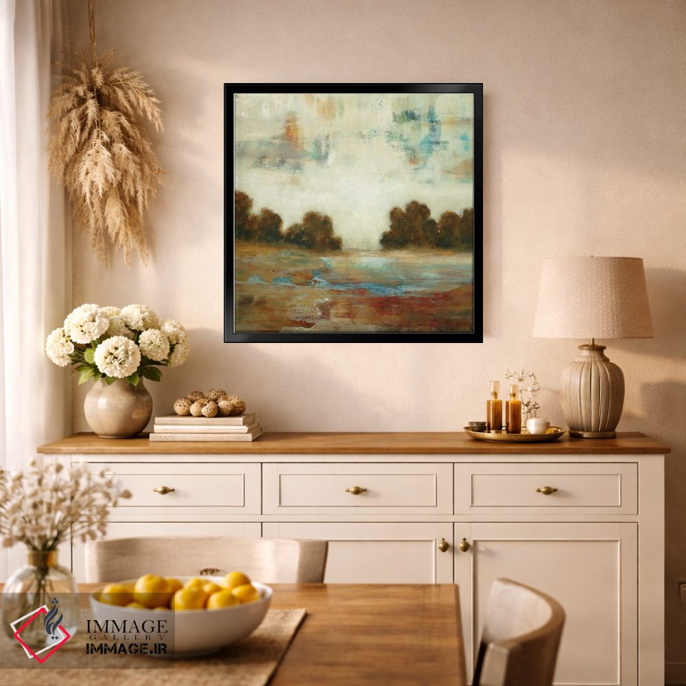 تابلو انتزاعی منظره لایه لایه اثر لیزا ریجرز - D1B