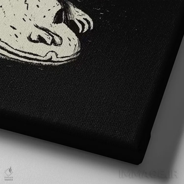 تابلو دکوراتیو داستان جالبی بود، داداش! اثر لوئیس روسکوش - نمای نزدیک بافت بوم