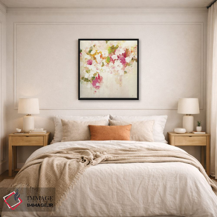 تابلو انتزاعی الهام گر گل ها ۳ اثر لیزا ریجرز - D5B