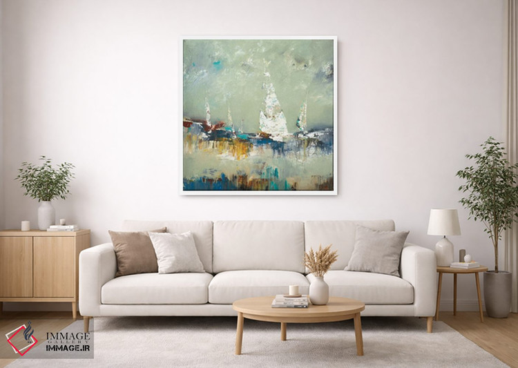 تابلو انتزاعی دور شدن با قایق اثر لیزا ریجرز - D1W