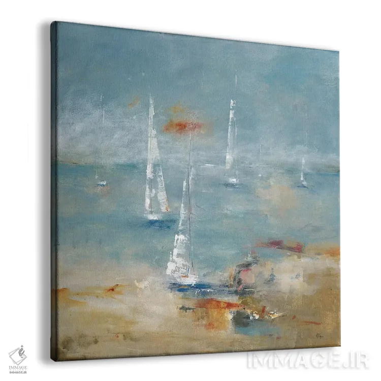 تابلو انتزاعی به سفر با قایق رفتن اثر لیزا ریجرز - نمای پرسپکتیو محصول