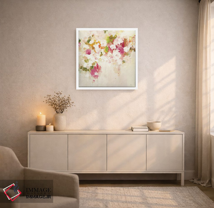 تابلو انتزاعی الهام گر گل ها ۳ اثر لیزا ریجرز - D4W