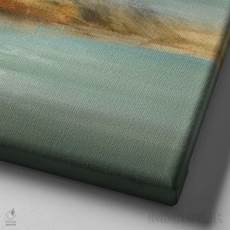 تابلو انتزاعی به سوی دوردست دو اثر لیزا ریجرز - نمای نزدیک بافت بوم