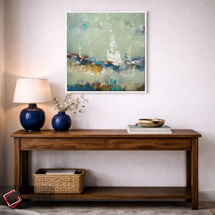 تابلو انتزاعی دور شدن با قایق اثر لیزا ریجرز - D3W