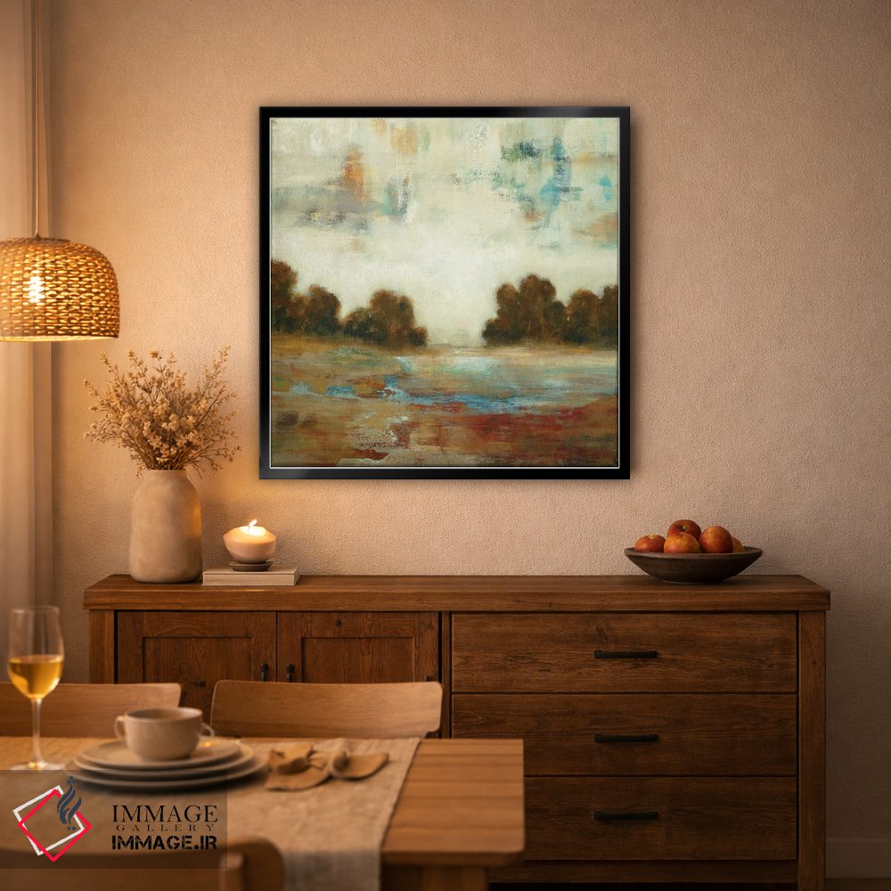 تابلو انتزاعی منظره لایه لایه اثر لیزا ریجرز - D6B