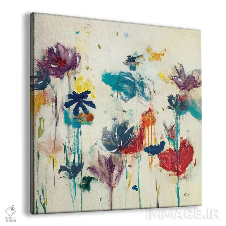 تابلو دکوراتیو پاشش گل دو اثر لیزا ریجرز - نمای پرسپکتیو محصول