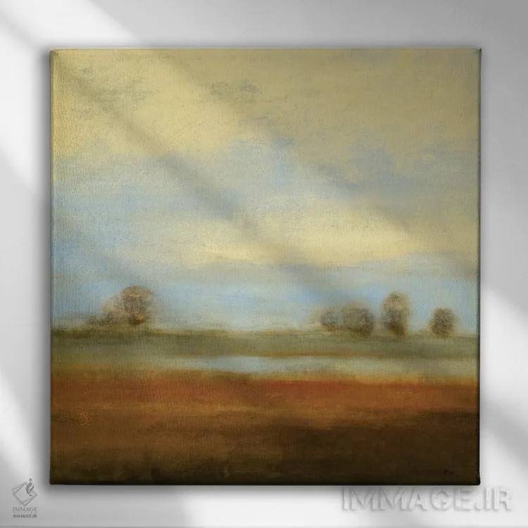 تابلو انتزاعی صحنه معاصر هشت اثر لیزا ریجرز - نمای روبهرو روی دیوار