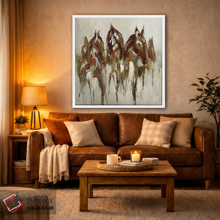 تابلو دکوراتیو اسب سوار اثر لیزا ریجرز - D1W