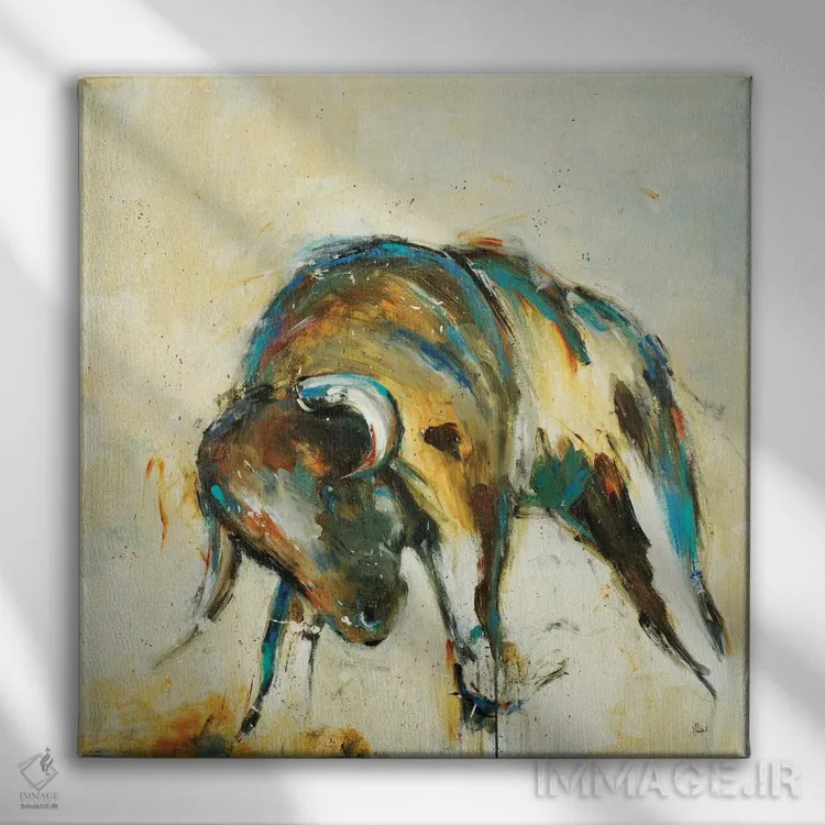 تابلو دکوراتیو تورو اثر لیزا ریجرز - نمای روبهرو روی دیوار