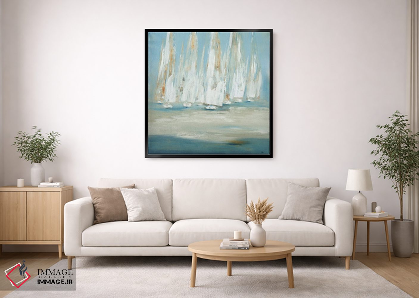 تابلو انتزاعی مسابقه قایق رانی اثر لیزا ریجرز - D1B