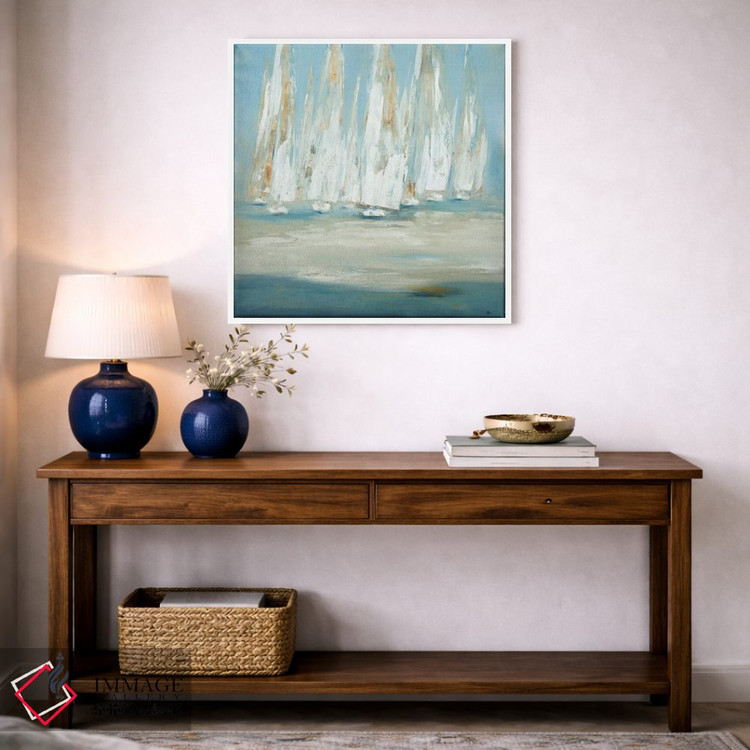 تابلو انتزاعی مسابقه قایق رانی اثر لیزا ریجرز - D2W