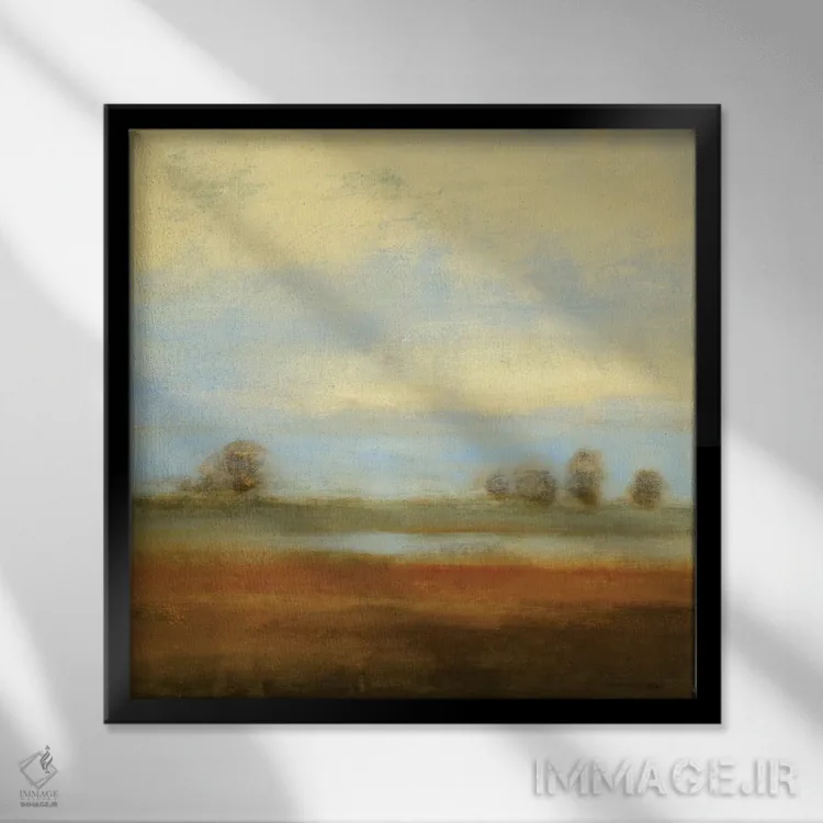 تابلو انتزاعی صحنه معاصر هشت اثر لیزا ریجرز - نمای قابدار مشکی