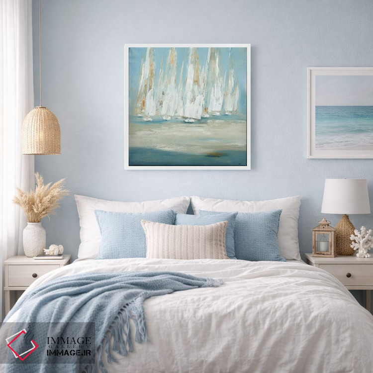 تابلو انتزاعی مسابقه قایق رانی اثر لیزا ریجرز - D3W