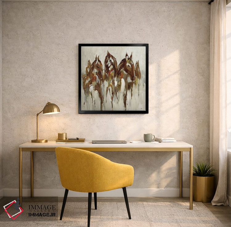 تابلو دکوراتیو اسب سوار اثر لیزا ریجرز - D5B