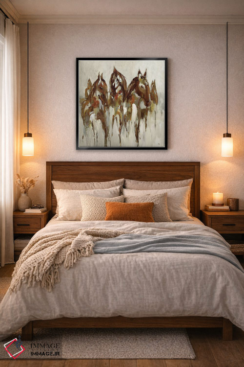 تابلو دکوراتیو اسب سوار اثر لیزا ریجرز - D6B