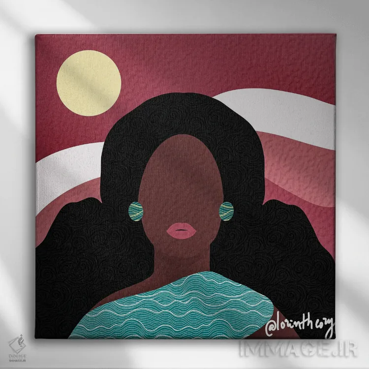 تابلو دکوراتیو هیلدا اثر لرین تیوری - نمای روبهرو روی دیوار