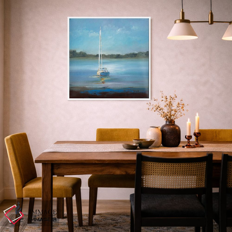 تابلو انتزاعی بندر امن اثر لیزا ریجرز - D6W