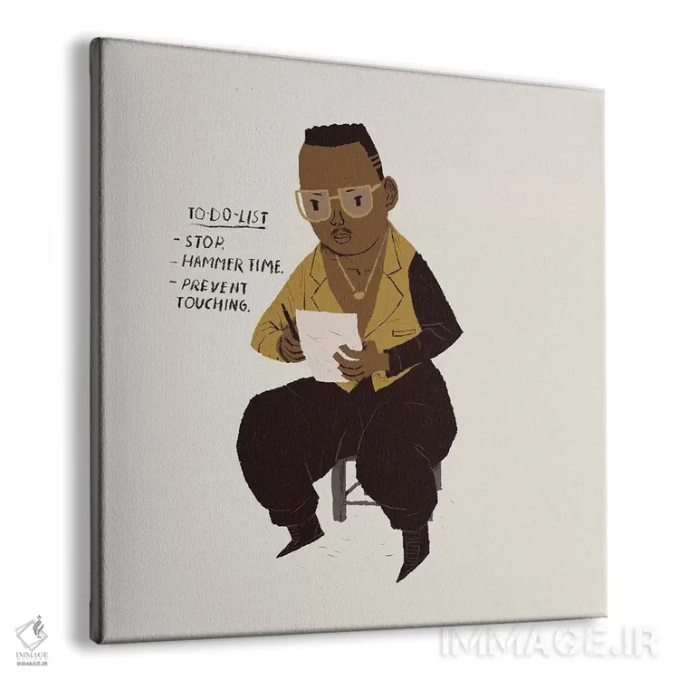 تابلو دکوراتیو لیست کارهای پتک اثر لوئیس روسکوش - نمای پرسپکتیو محصول