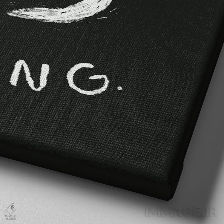 تابلو دکوراتیو سرگرمی من غذا خوردنه اثر لوئیس روسکوش - نمای نزدیک بافت بوم