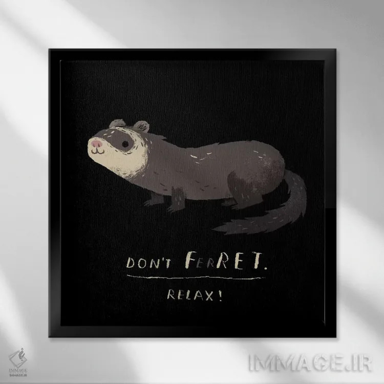 تابلو دکوراتیو نترس اثر لوئیس روسکوش - نمای قابدار مشکی