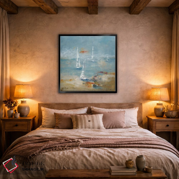 تابلو انتزاعی به سفر با قایق رفتن اثر لیزا ریجرز - D2B