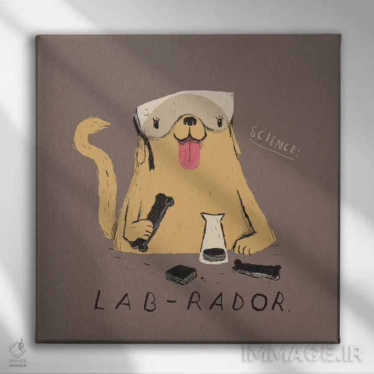 تابلو دکوراتیو لابرادور اثر لوئیس روسکوش - نمای روبهرو روی دیوار