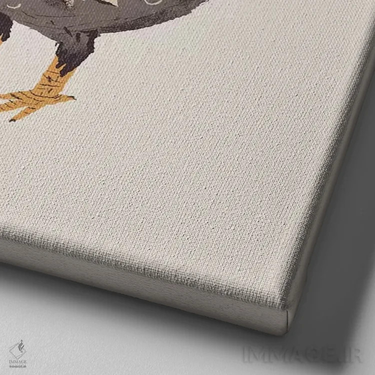 تابلو دکوراتیو من دودو هستم اثر لوئیس روسکوش - نمای نزدیک بافت بوم