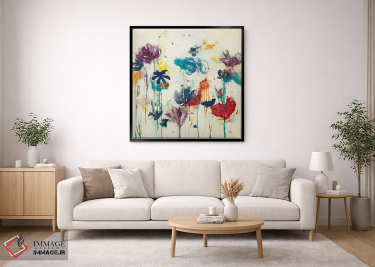 تابلو دکوراتیو پاشش گل دو اثر لیزا ریجرز - D1B