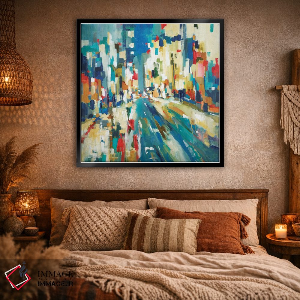 تابلو انتزاعی ضرباهنگ شهری اثر لیزا ریجرز - D1B