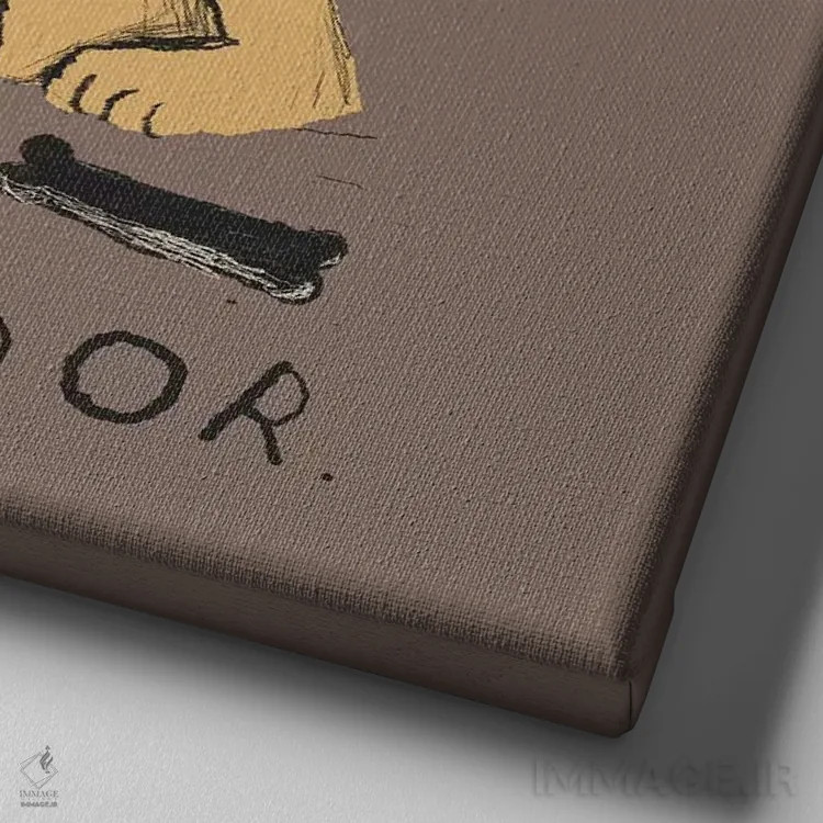 تابلو دکوراتیو لابرادور اثر لوئیس روسکوش - نمای نزدیک بافت بوم