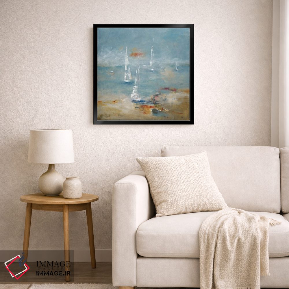 تابلو انتزاعی به سفر با قایق رفتن اثر لیزا ریجرز - D6B