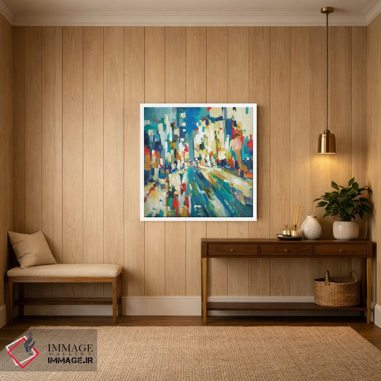تابلو انتزاعی ضرباهنگ شهری اثر لیزا ریجرز - D2W
