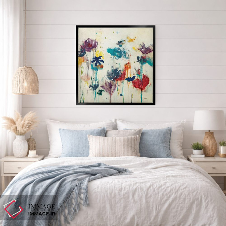 تابلو دکوراتیو پاشش گل دو اثر لیزا ریجرز - D4B
