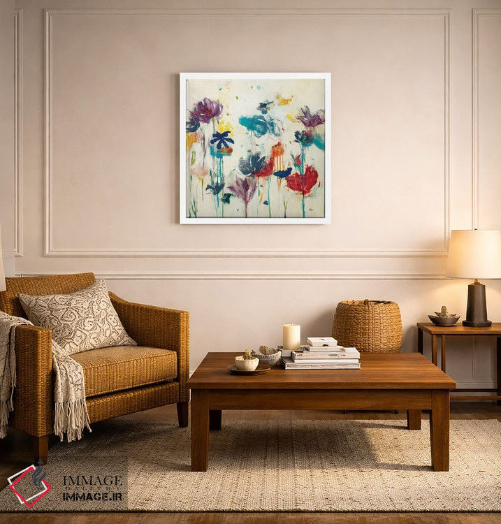 تابلو دکوراتیو پاشش گل دو اثر لیزا ریجرز - D5W