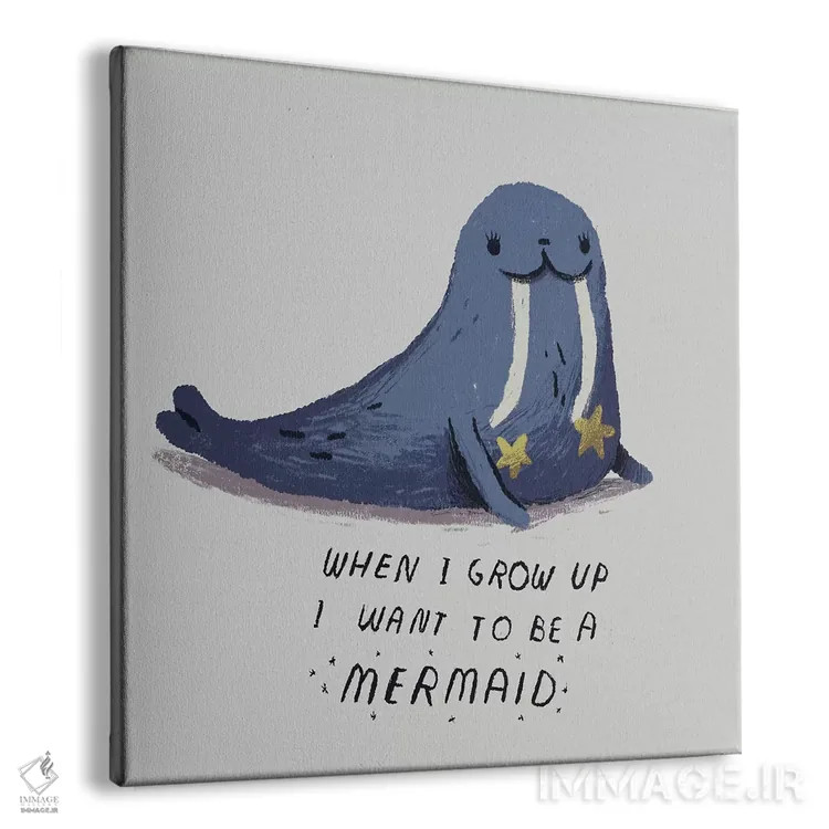 تابلو دکوراتیو پری دریایی اثر لوئیس روسکوش - نمای پرسپکتیو محصول