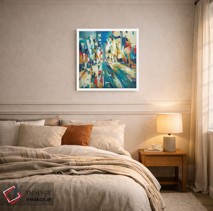 تابلو انتزاعی ضرباهنگ شهری اثر لیزا ریجرز - D4W