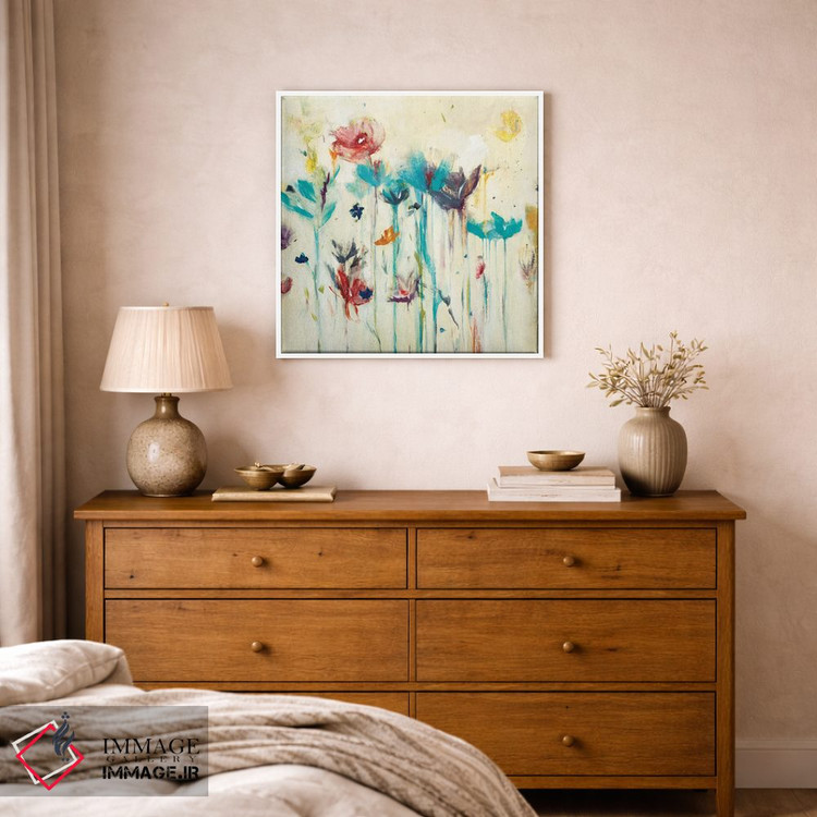 تابلو دکوراتیو پاشش گل یک اثر لیزا ریجرز - D1W