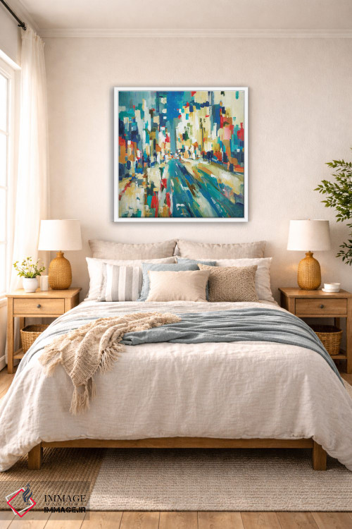 تابلو انتزاعی ضرباهنگ شهری اثر لیزا ریجرز - D5W